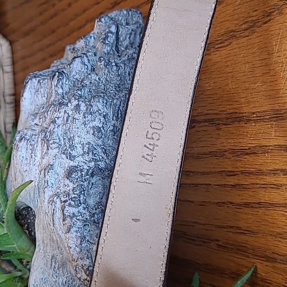 Brighton Brown Croc Embossed Leather Belt M - Picture 4 of 4